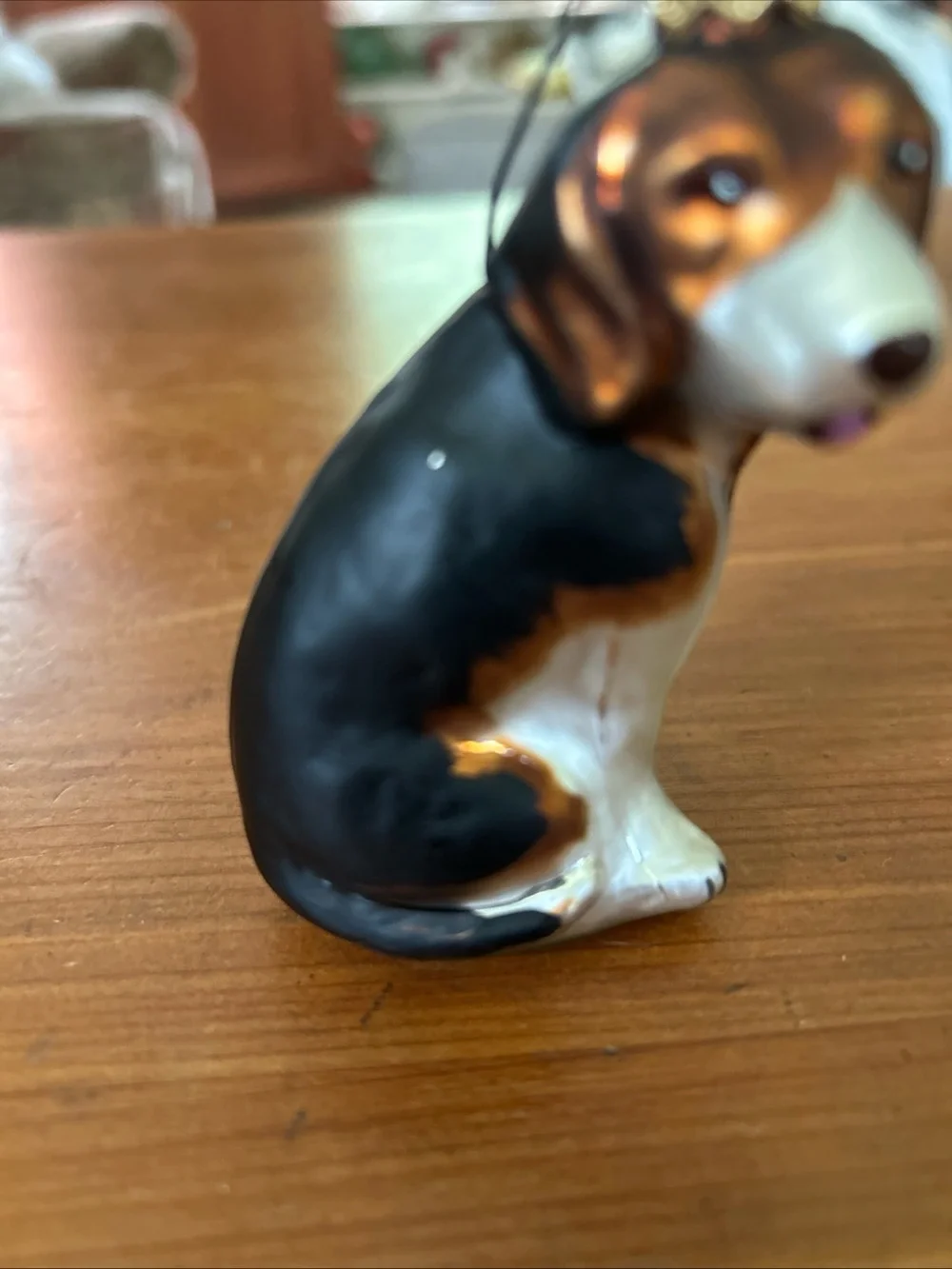 BEAGLE DOG EUROPEAN HAND BLOWN GLASS CHRISTMAS TREE ORNAMENT DECORATION GERMAN